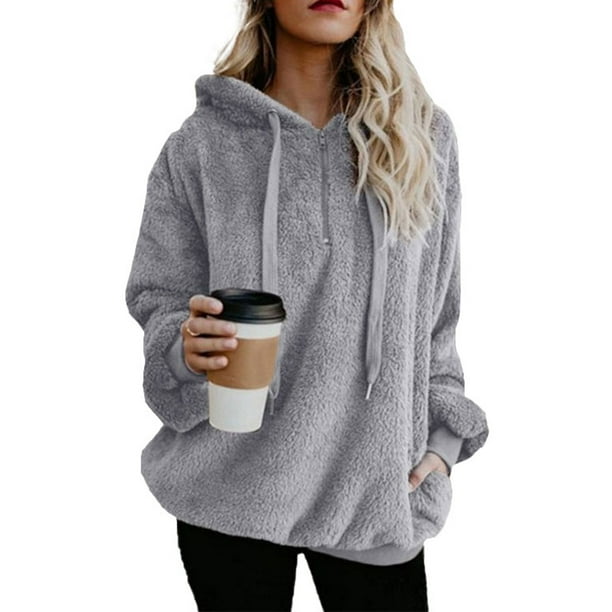 Women's Hoodie Sweatshirt Hooded Sweater Coat Pullover Long Sleeve Jumper Tops